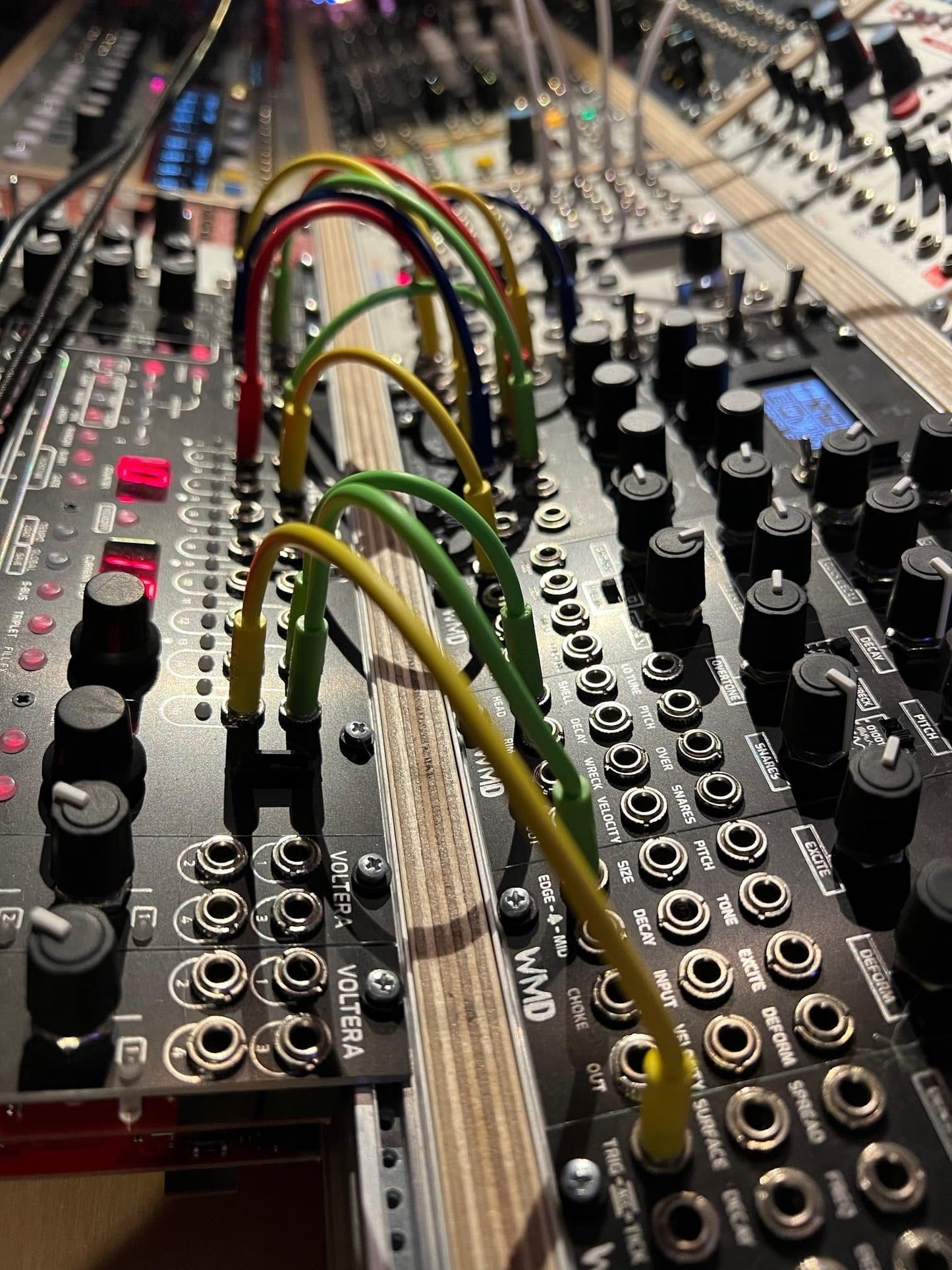 Starving Students Music Supplies Luigi's Modular mPatch Mini Eurorack Patch Cables - Blue 2 Each - 5cm, 8cm. &11cm