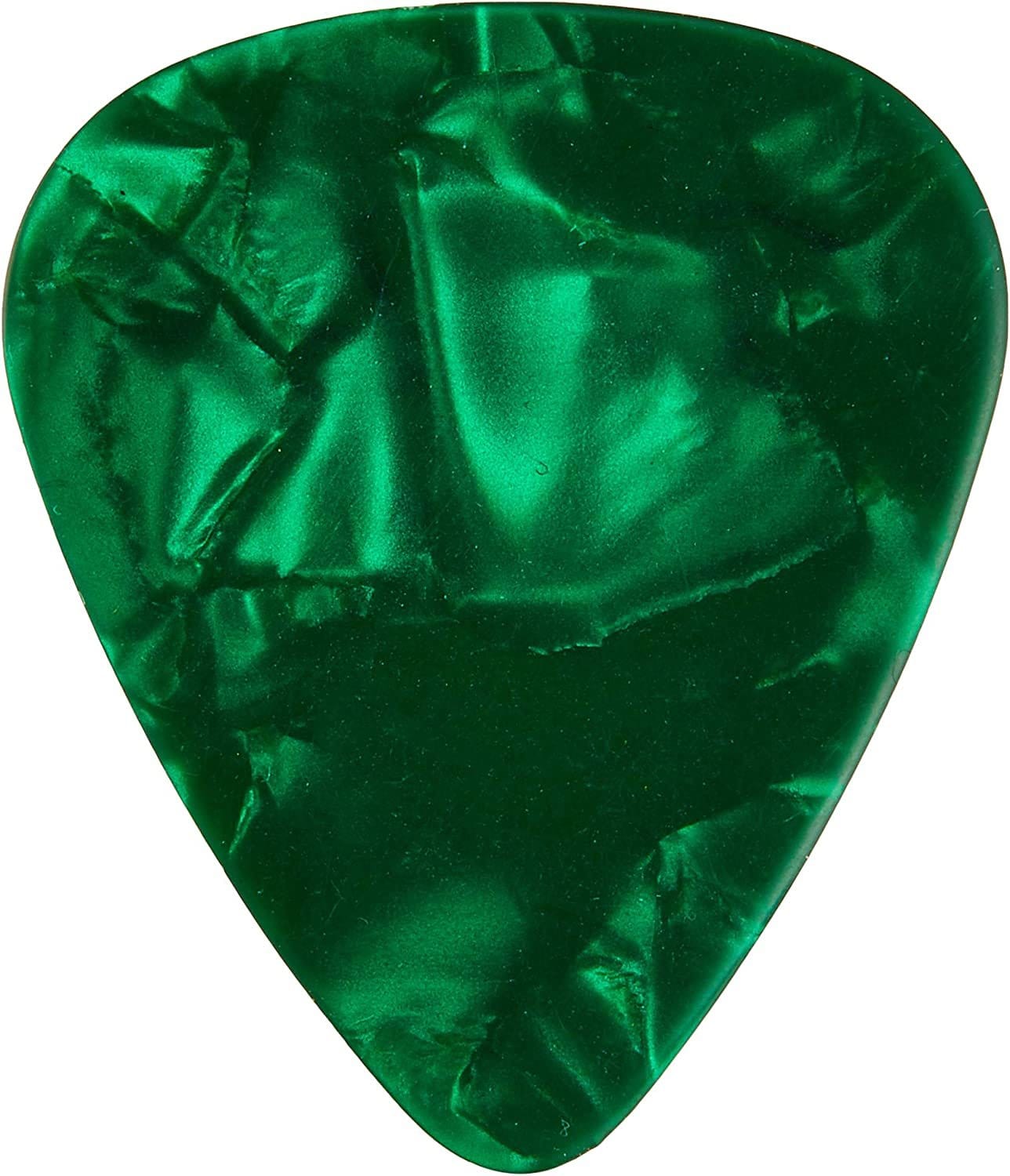 Fender Premium Celluloid Guitar Picks 351 Shape, Green Moto, Medium, 12-Pack