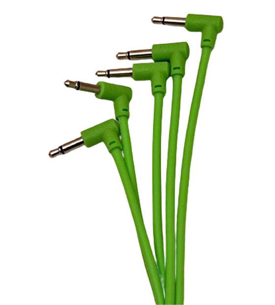 Green Luigi's Modular M-PAR Right Angled Eurorack Patch Cables