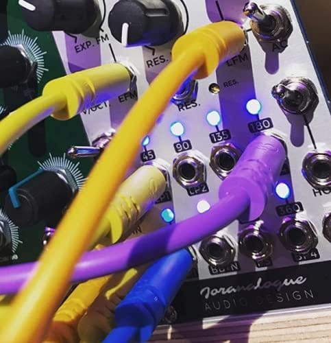 Starving Students Music Supplies SSMS - Luigi's Modular Spaghetti Eurorack Patch Cables - Package of 5 Pink Cables (45cm)