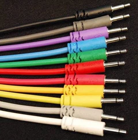 Starving Students Music Supplies SSMS - Luigi's Modular Spaghetti Eurorack Patch Cables - Package of 5 Pink Cables (45cm)