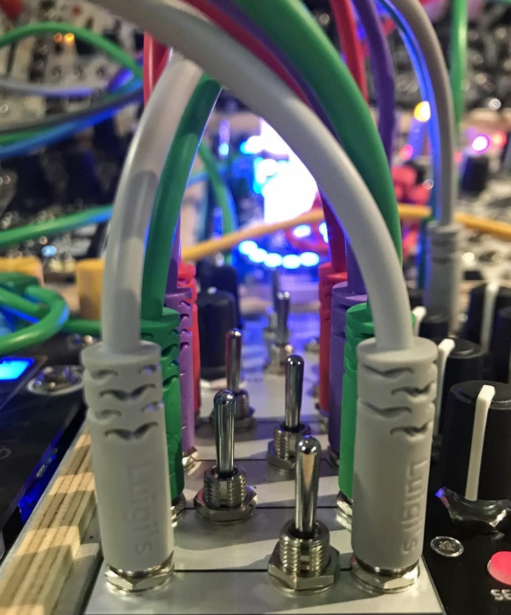 Starving Students Music Supplies SSMS - Luigi's Modular Spaghetti Eurorack Patch Cables - Package of 5 Pink Cables (45cm)