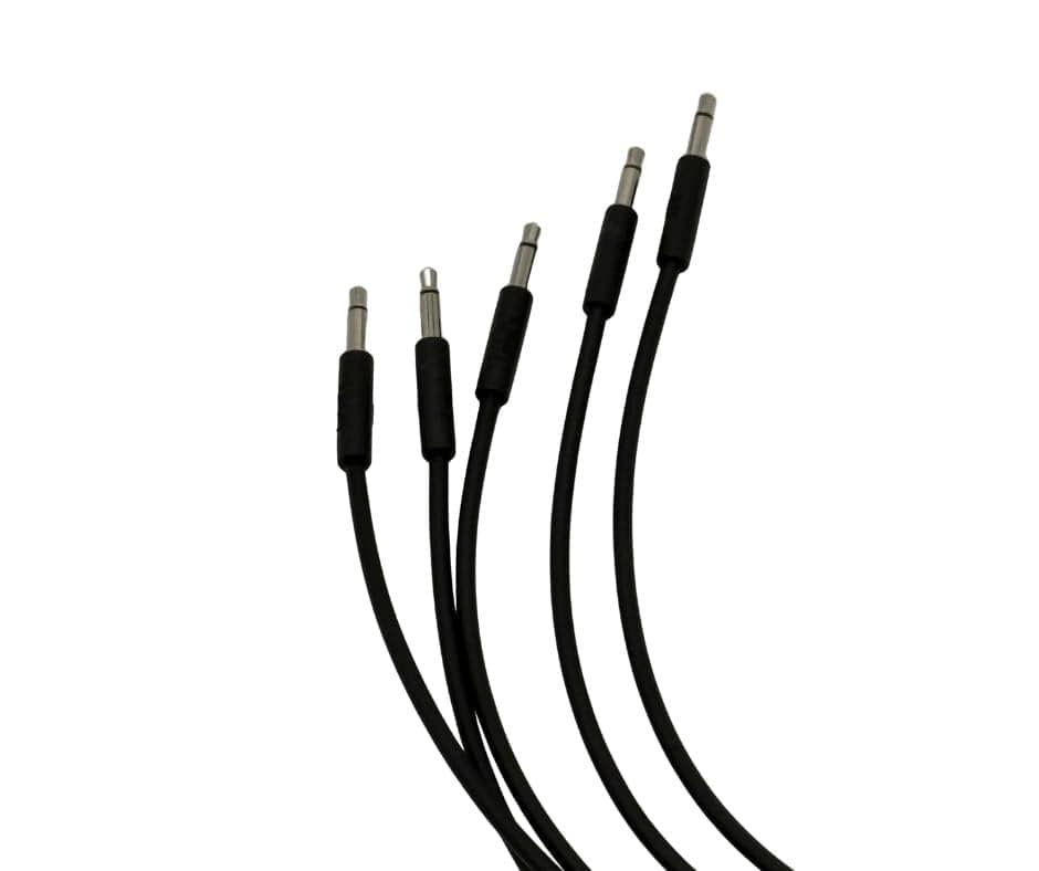 Luigi's Modular mPatch Mini Eurorack Patch Cables - Black 45 cm (18 in) 5 Pack