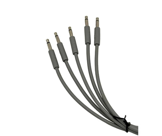 Luigi's Modular mPatch Mini Eurorack Patch Cables - Gray 30 cm (12 in) 5 Pack