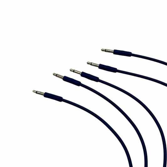 Starving Students Music Supplies Luigi's Modular mPatch Mini Eurorack Patch Cables - Blue 60 cm (24 in) 5 Pack