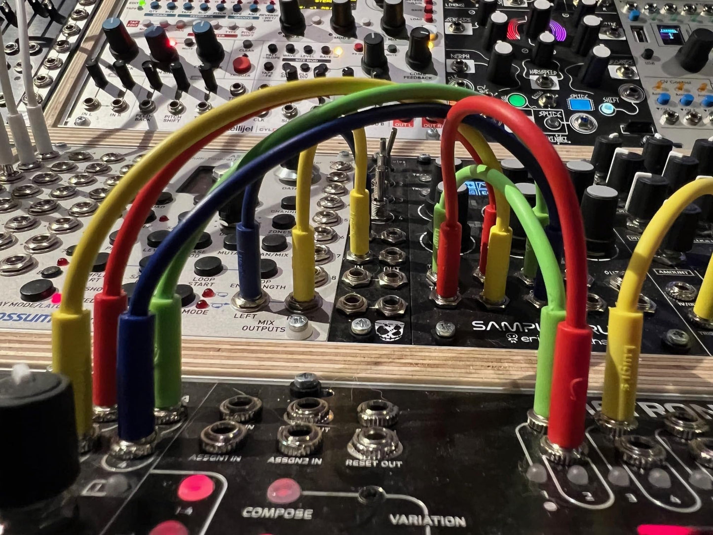 Starving Students Music Supplies Luigi's Modular mPatch Mini Eurorack Patch Cables - Green 90 cm (36 in) 3 Pack