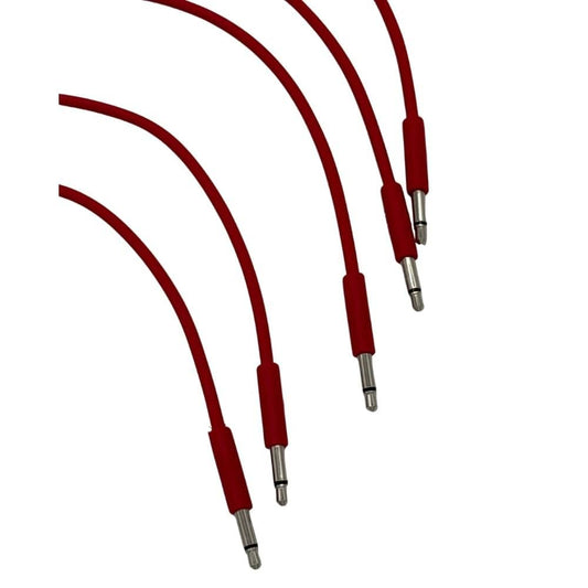 Starving Students Music Supplies Luigi's Modular mPatch Mini Eurorack Patch Cables - Red 15 cm (6 in) 5 Pack
