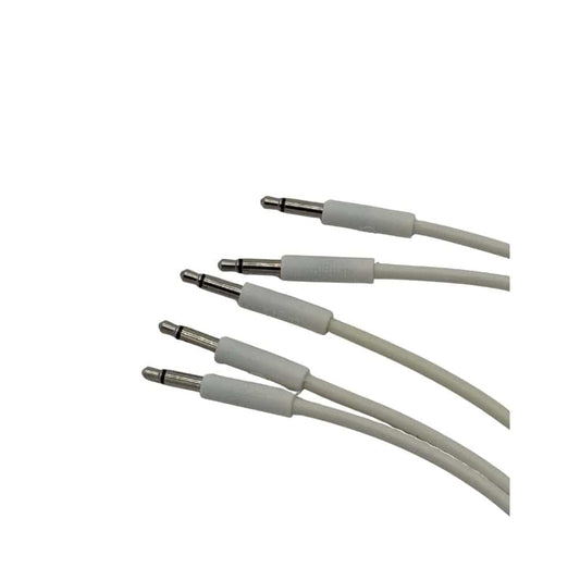 Starving Students Music Supplies Luigi's Modular mPatch Mini Eurorack Patch Cables - White 30 cm (12 in) 5 Pack