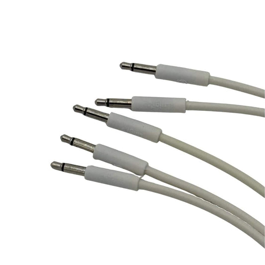 Starving Students Music Supplies Luigi's Modular mPatch Mini Eurorack Patch Cables - White 45 cm (18 in) 5 Pack