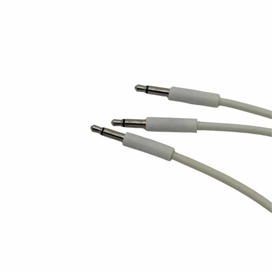 Starving Students Music Supplies Luigi's Modular mPatch Mini Eurorack Patch Cables - White 90 cm (36 in) 3 Pack