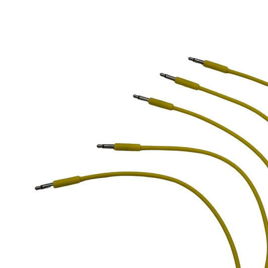Starving Students Music Supplies Luigi's Modular mPatch Mini Eurorack Patch Cables - Yellow 15 cm (6 in) 5 Pack