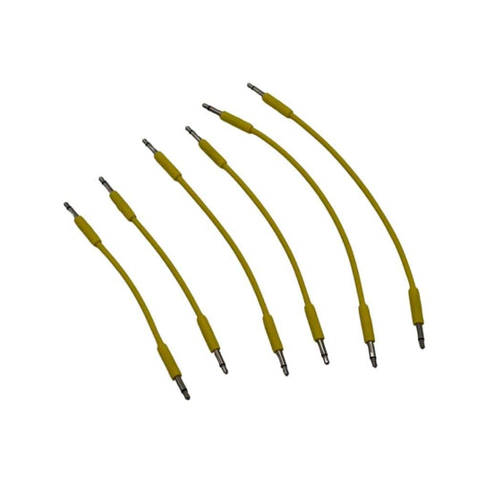 Starving Students Music Supplies Luigi's Modular mPatch Mini Eurorack Patch Cables - Yellow 2 Each - 5cm, 8cm. &11cm