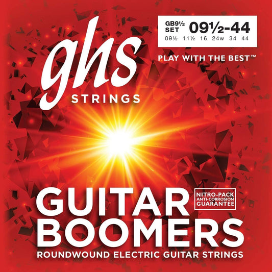 GHS Strings GB9 1/2 Guitar Boomers, Nickel-Plated Electric Guitar Strings, Extra Light + (.009 1/2-.044)