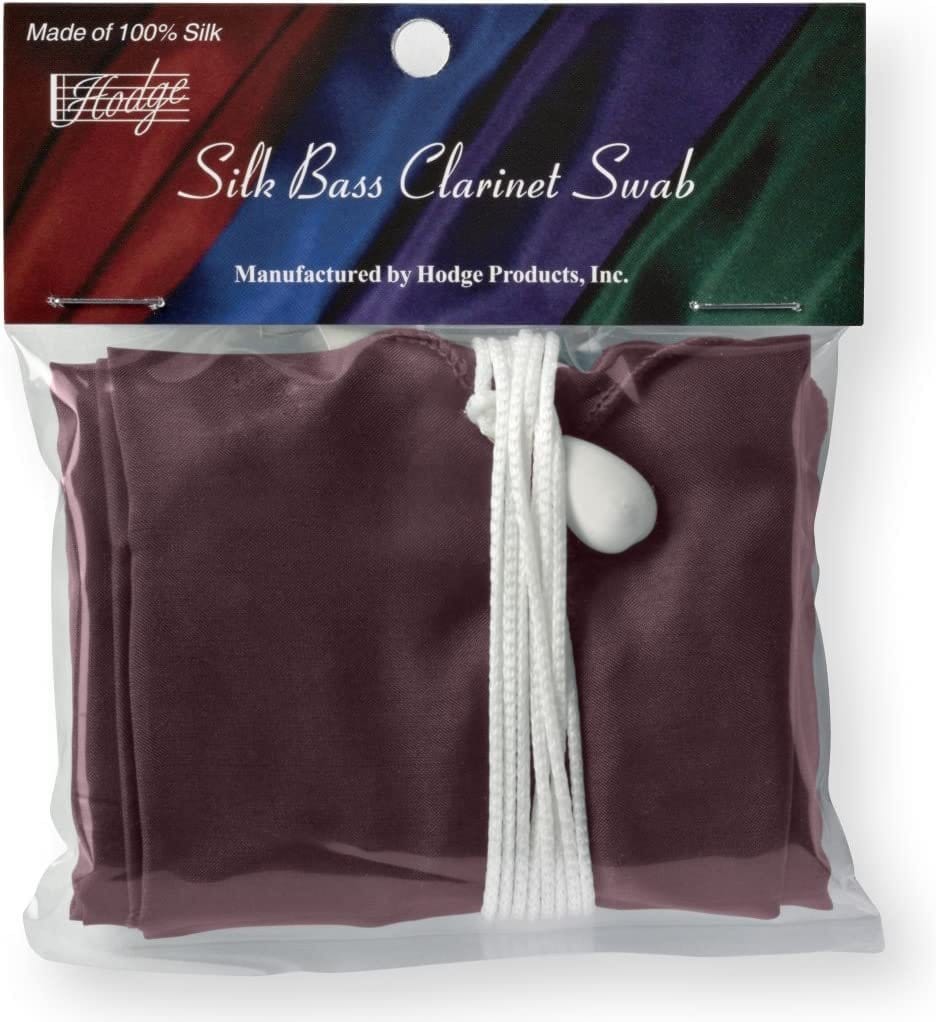 Hodge Silk Bass Clarinet Swab - Burgundy