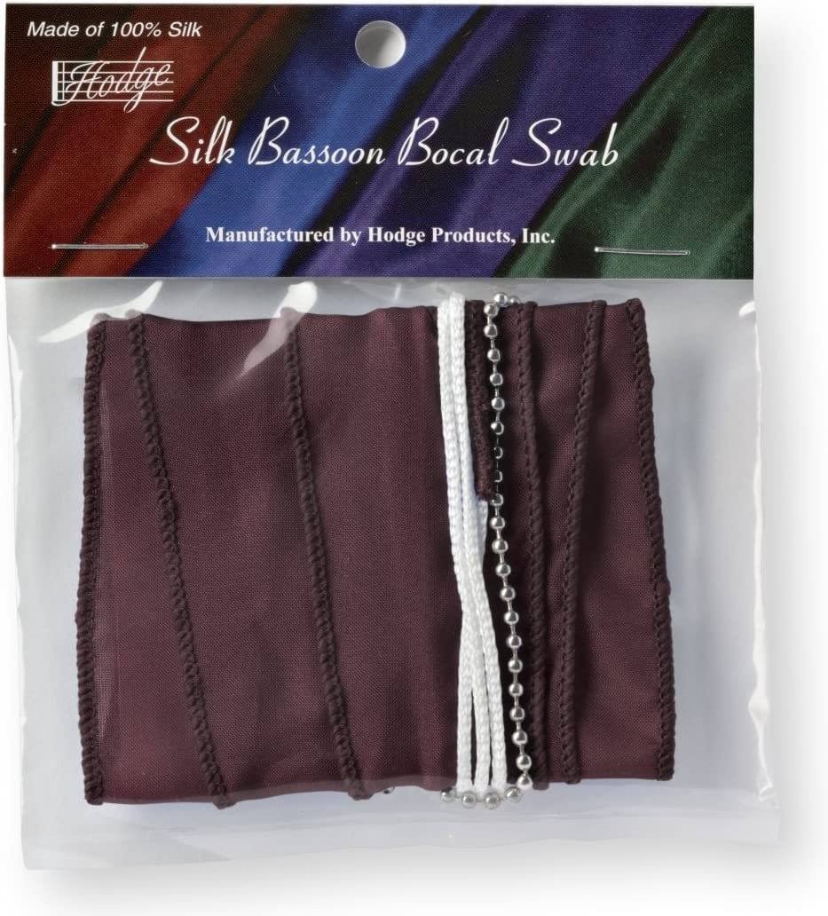 Hodge Silk Bassoon Bocal Swab - Burgundy