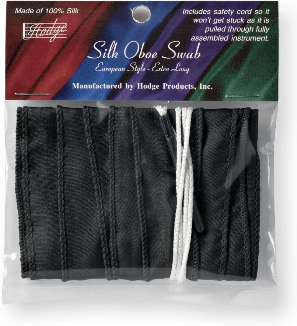 Hodge Silk Long Oboe Swab - Black