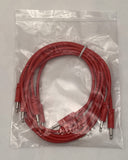 Luigi's Modular Supply Spaghetti Eurorack Patch Cables - Package of 5 Red Cables, 24" (60 cm)