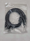 Luigis Modular Supply Spaghetti Eurorack Patch Cables - Package of 5 Dark Gray Cables, 18 (45 cm)