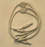 Luigi's Modular Doppio 3.5 mm Splitter Patch Cables 15cm x 15cm - 2 Pack (White) - for Eurorack Modular Synthesizer