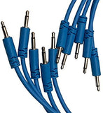 Luigi's Modular Supply Spaghetti Eurorack Patch Cables - Package of 5 Blue Cables, 24" (60 cm)