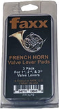 Faxx French Horn Lever Pads, Large Size, Set of 3 - Preformed soft pads to keep your fingers from slipping.