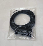 Luigis Modular M-PAR Right Angled Eurorack Patch Cables - Package of 5 Black Cables, 24 (60 cm)