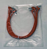 Luigis Modular M-PAR Right Angled Eurorack Patch Cables - Package of 5 Orange Cables, 12" (30 cm)