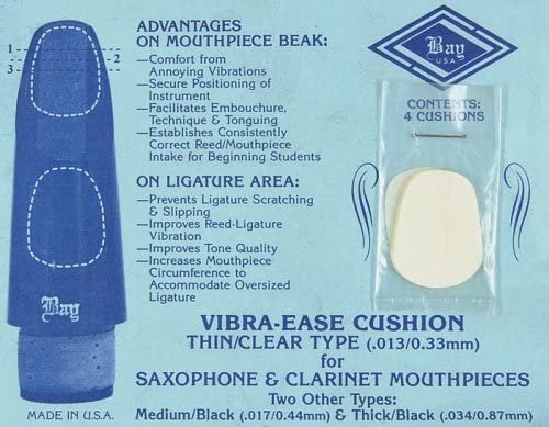Charles Bay Vibra Ease Mouthpiece Cushion, Thin/Clear