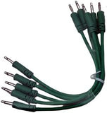 Luigis Modular Supply Spaghetti Eurorack Patch Cables - Package of 5 Green Cables, 6" (15 cm)