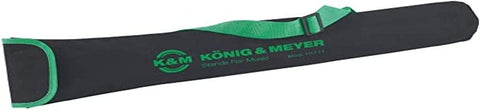 K&M Konig & Meyer 10711.000.00 | Music Stand Carrying Case | Long | Strong Waterproof - Adjustable Nylon Shoulder Strap - Velcro Flap Fastener- Professional Grade - German Made - Black
