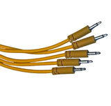 Luigis Modular Supply Spaghetti Eurorack Patch Cables - Package of 5 Gold/Orange Cables, 18 (45 cm)