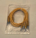 Luigis Modular Supply Spaghetti Eurorack Patch Cables - Package of 5 Gold/Orange Cables, 24 (0 cm)