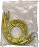 Luigi's Modular Supply Spaghetti Eurorack Patch Cables - Package of 5 Yellow Cables, 36" (90 cm)