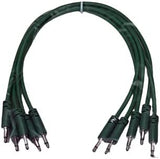 Luigis Modular Supply Spaghetti Eurorack Patch Cables - Package of 5 Green Cables, 12" (30 cm)