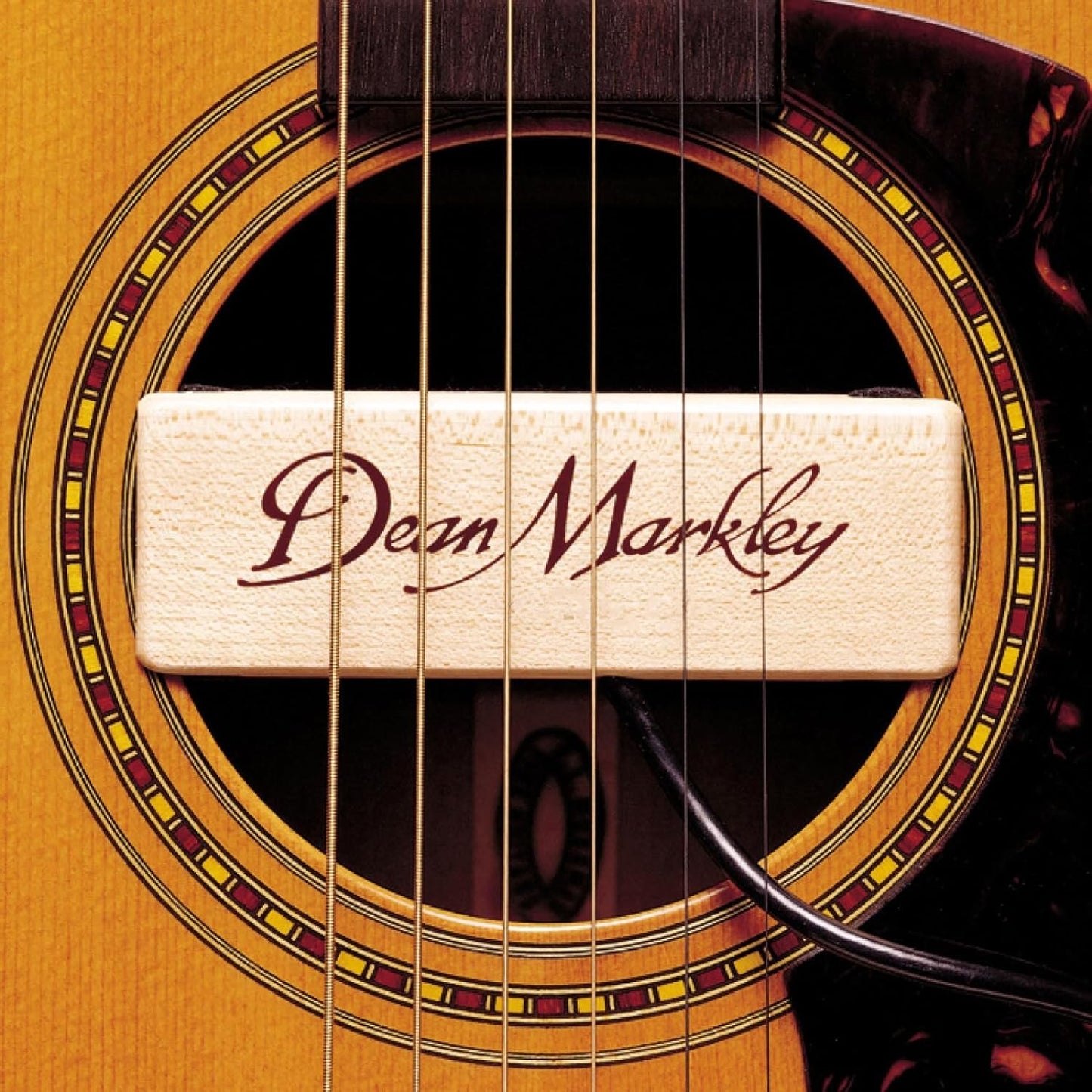 Dean Markley Pro Mag Plus Acoustic Guitar Single Coil Pickup, Smooth Maple Wood Design Active Soundhole Pickup Ebony Finish, Perfect String Balance and 15 Ft Low Noise for Steel-String Guitars