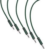 Luigis Modular Supply Spaghetti Eurorack Patch Cables - Package of 5 Green Cables, 18 (45 cm)