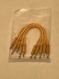 Luigi's Modular Supply Spaghetti Eurorack Patch Cables - Package of 5 Gold/Orange Cables, 6" (15 cm)