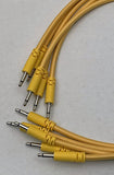 Luigi's Modular Supply Bucatini Braided Patch Cables - Package of 5 Gold Cables, 12" (30 cm)
