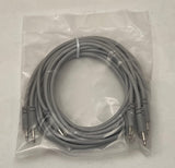 Starving Students Music Supplies Luigi's Modular Supply Spaghetti Eurorack Patch Cables - Package of 5 Gray Cables, 36" (90 cm)