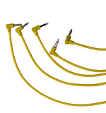 Luigis Modular M-PAR Right Angled Eurorack Patch Cables - Package of 5 Yellow Cables, 6 (15 cm)
