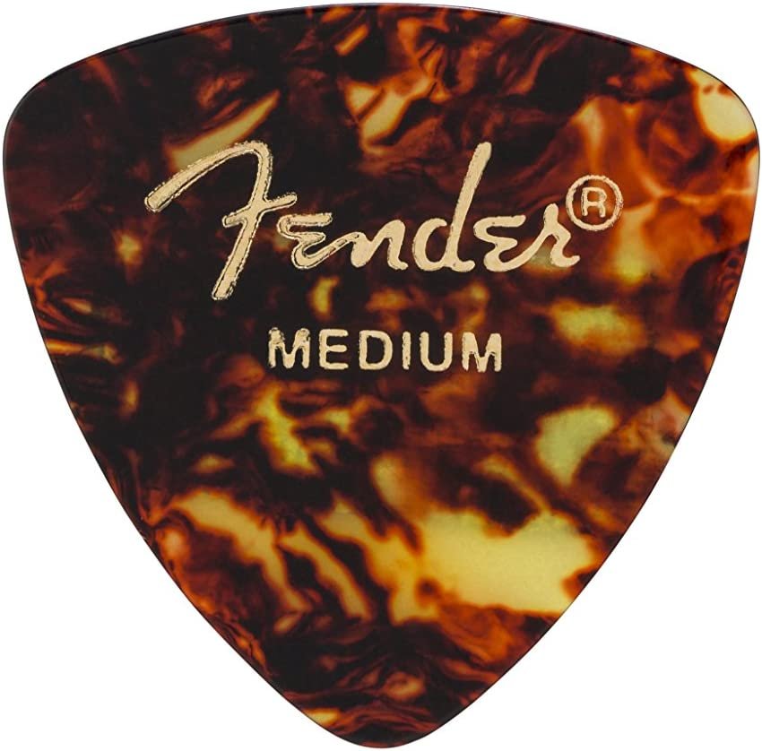Fender 346 Shape Classic Celluloid Picks for electric guitar, acoustic guitar, mandolin, and bass