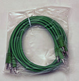 Luigis Modular Bucatini Braided Eurorack Patch Cables - Package of 5 Green Cables, 24" (60 cm)