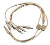 Luigi's Modular Doppio 3.5 mm Splitter Patch Cables 15cm x 30cm - 2 Pack (White) - for Eurorack Modular Synthesizer