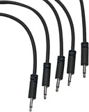 Luigis Modular Supply Spaghetti Eurorack Patch Cables - Package of 5 Dark Gray Cables, 12 (30 cm)