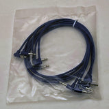 Luigis Modular M-PAR Right Angled Eurorack Patch Cables - Package of 5 Blue Cables, 24" (60 cm)