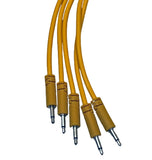 Luigis Modular Supply Spaghetti Eurorack Patch Cables - Package of 5 Gold/Orange Cables, 12 (30 cm)