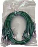 Luigis Modular Supply Spaghetti Eurorack Patch Cables - Package of 5 Green Cables, 18 (45 cm)