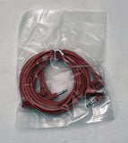 Luigis Modular M-PAR Right Angled Eurorack Patch Cables - Package of 5 Red Cables, 24 (60 cm)