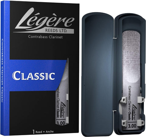 Légère Reeds Premium Synthetic Woodwind Reed, Contrabass Clarinet, Classic, Strength 3.0 (BBCB3.00)