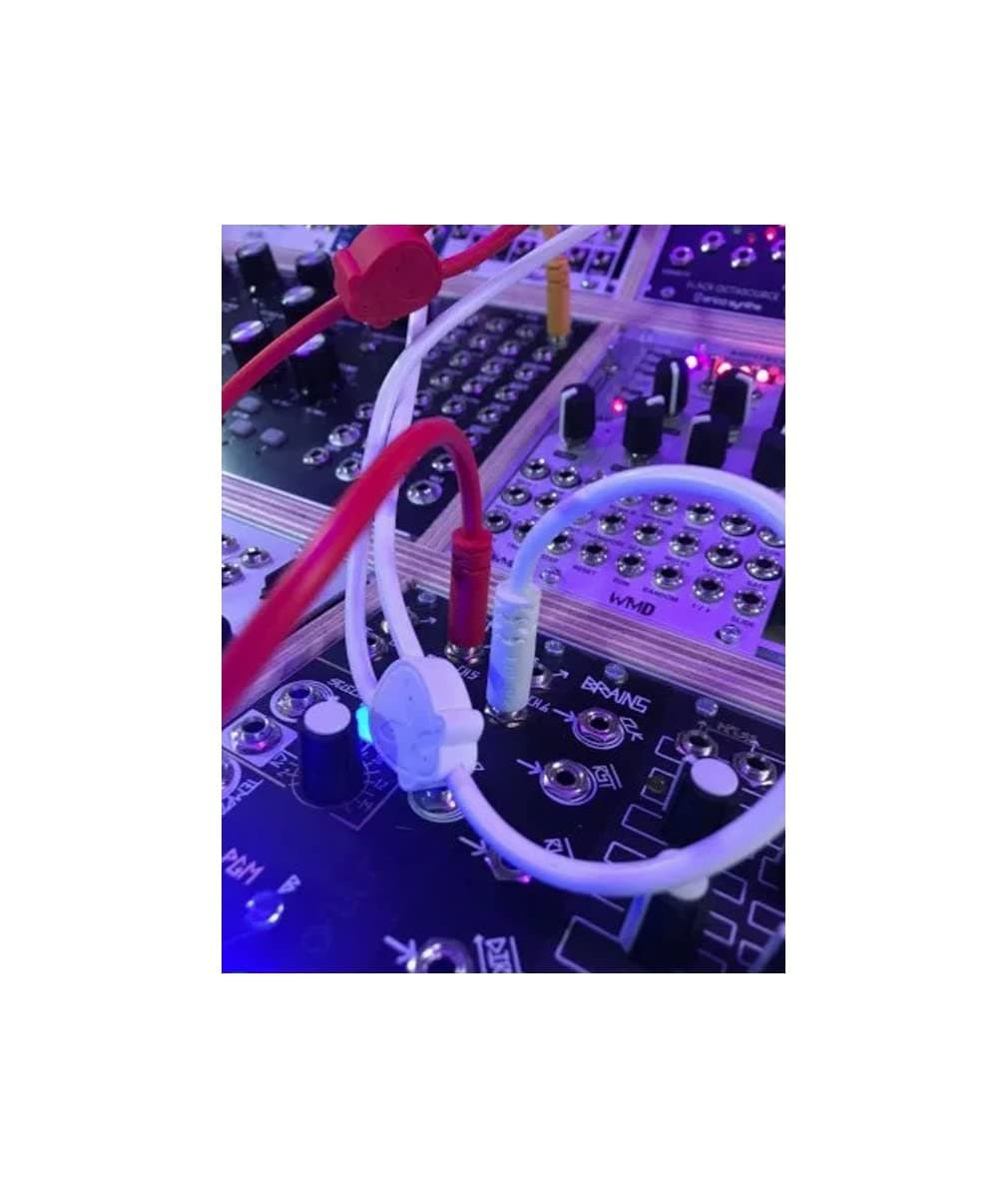 Luigi's Modular Doppio 3.5 mm Splitter Patch Cables 15cm x 15cm - 2 Pack (Red) - for Eurorack Modular Synthesizer